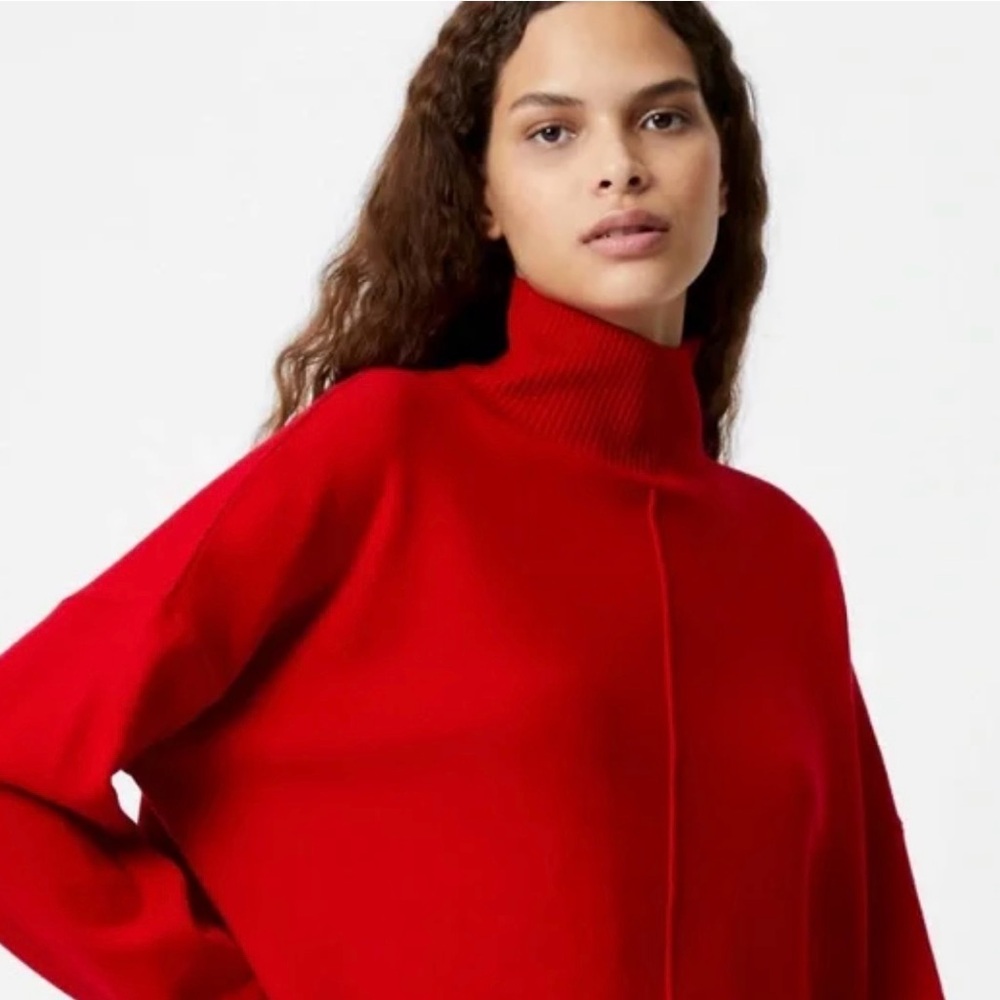 French Connection Red Cowl Neck Oversized Babysoft Long‎ Sleeve Sweater Sz M